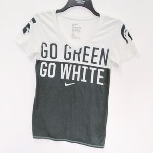 Nike 'Go Green Go White' V-Neck Graphic T-Shirt